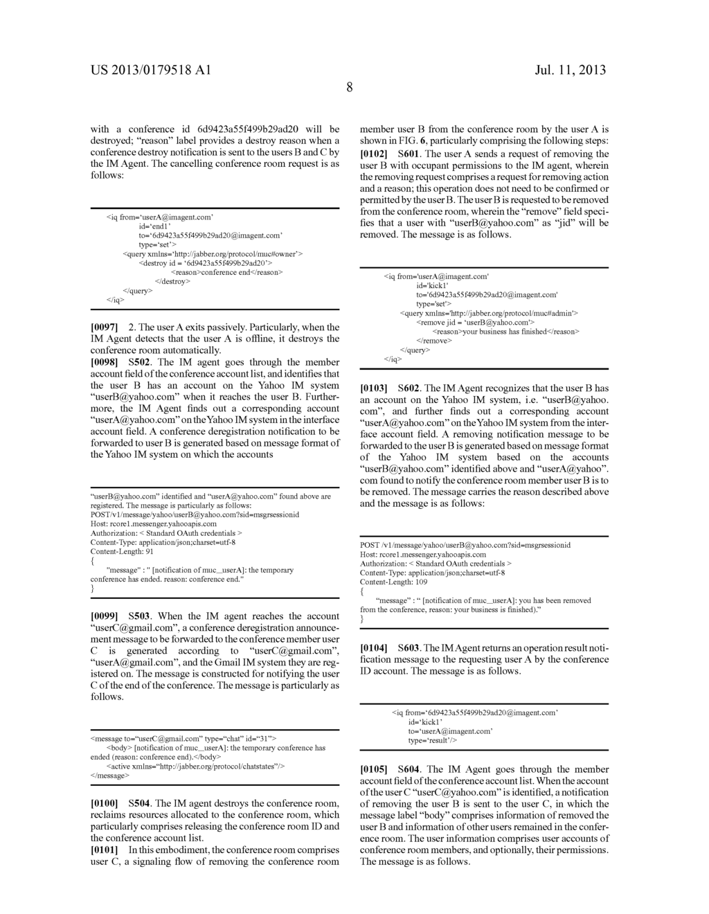 METHOD AND SYSTEM FOR HAVING A CONFERENCE ACROSS IM SYSTEMS - diagram, schematic, and image 15