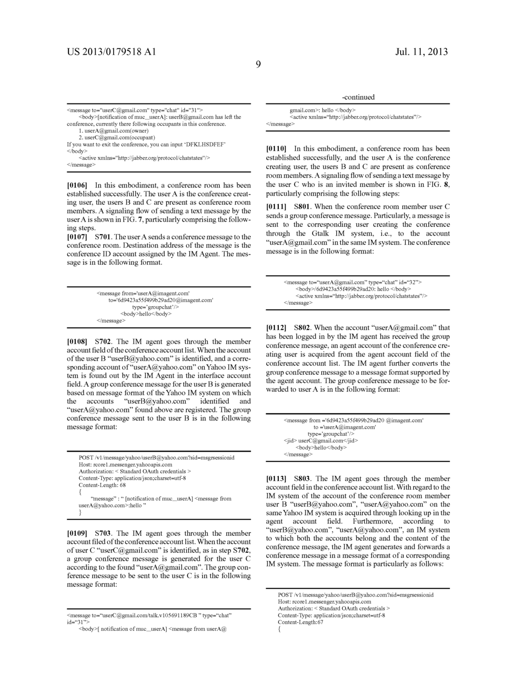 METHOD AND SYSTEM FOR HAVING A CONFERENCE ACROSS IM SYSTEMS - diagram, schematic, and image 16