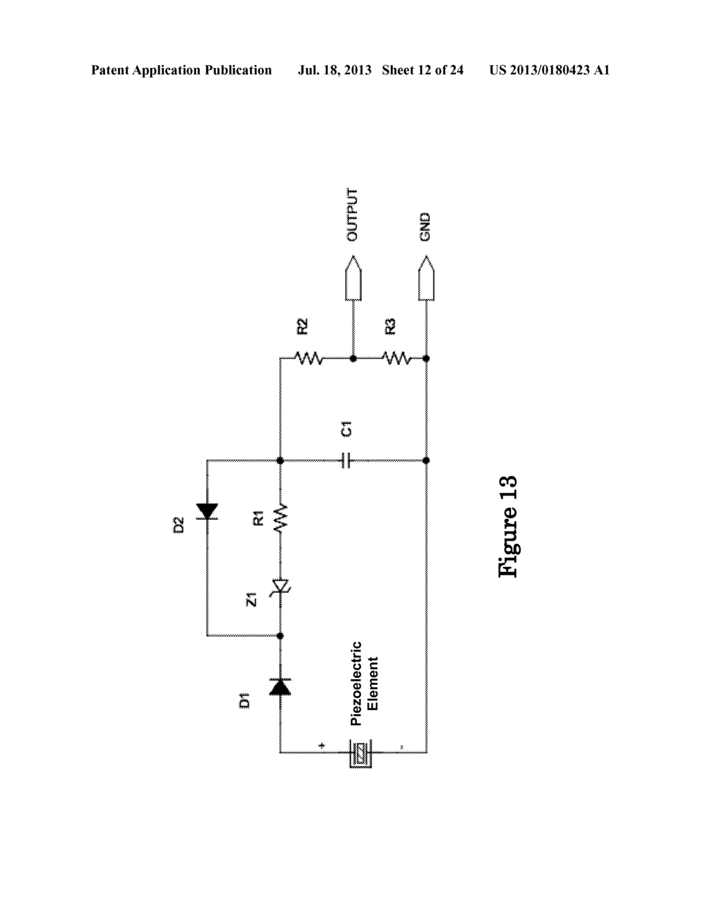 Shock Detection Circuit and Method of Shock Detection - diagram, schematic, and image 13