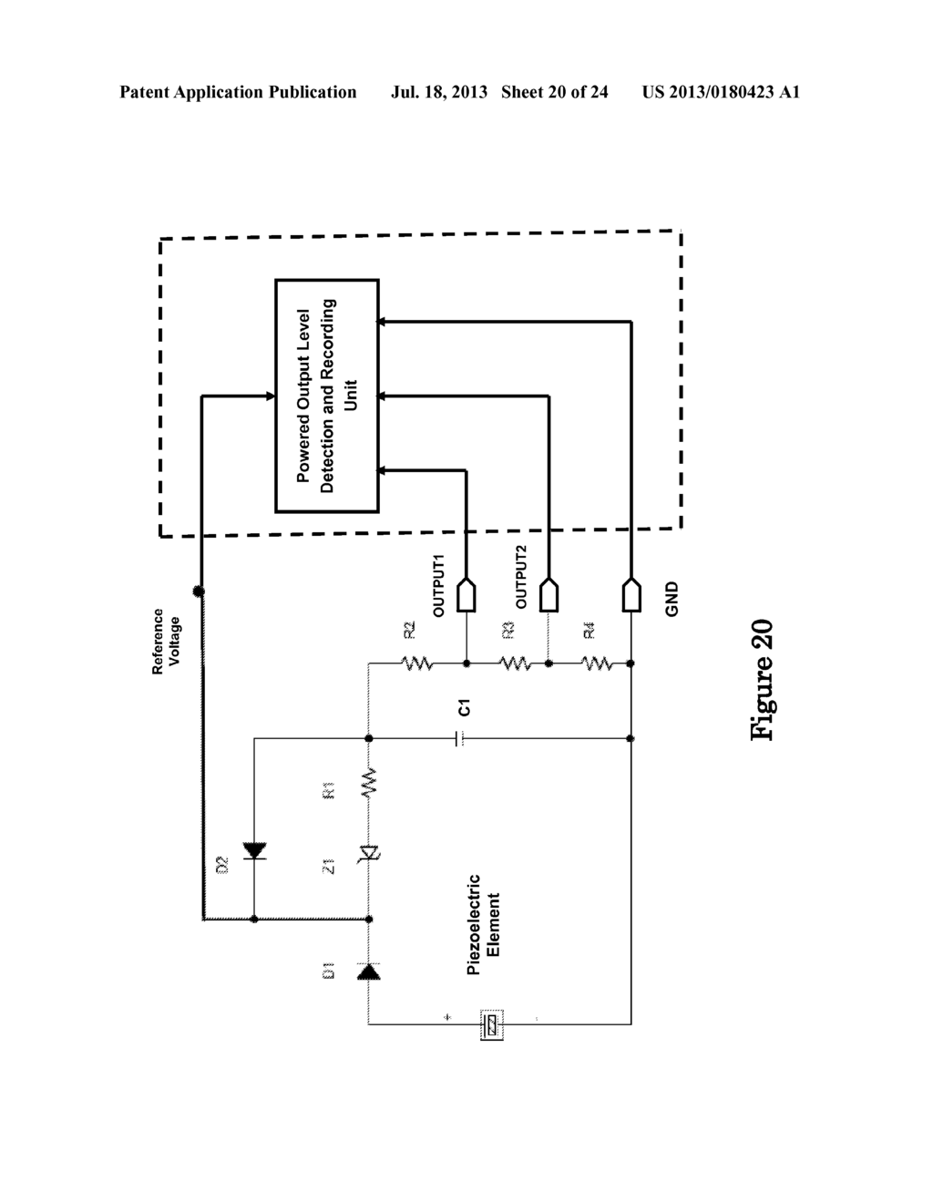 Shock Detection Circuit and Method of Shock Detection - diagram, schematic, and image 21