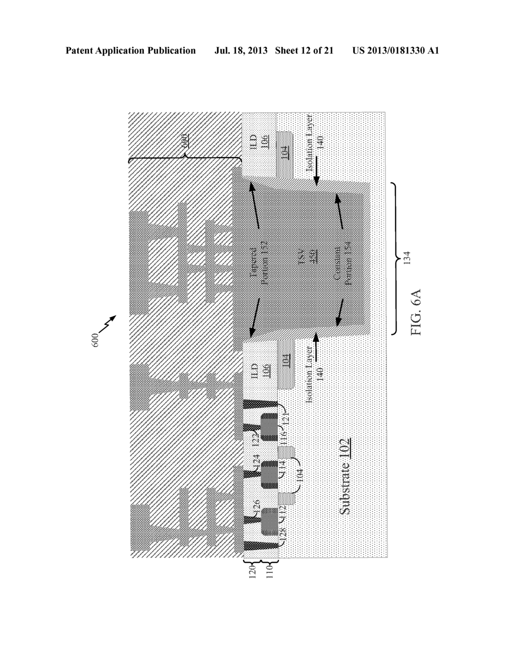 INTEGRATING THROUGH SUBSTRATE VIAS INTO MIDDLE-OF-LINE LAYERS OF     INTEGRATED CIRCUITS - diagram, schematic, and image 13