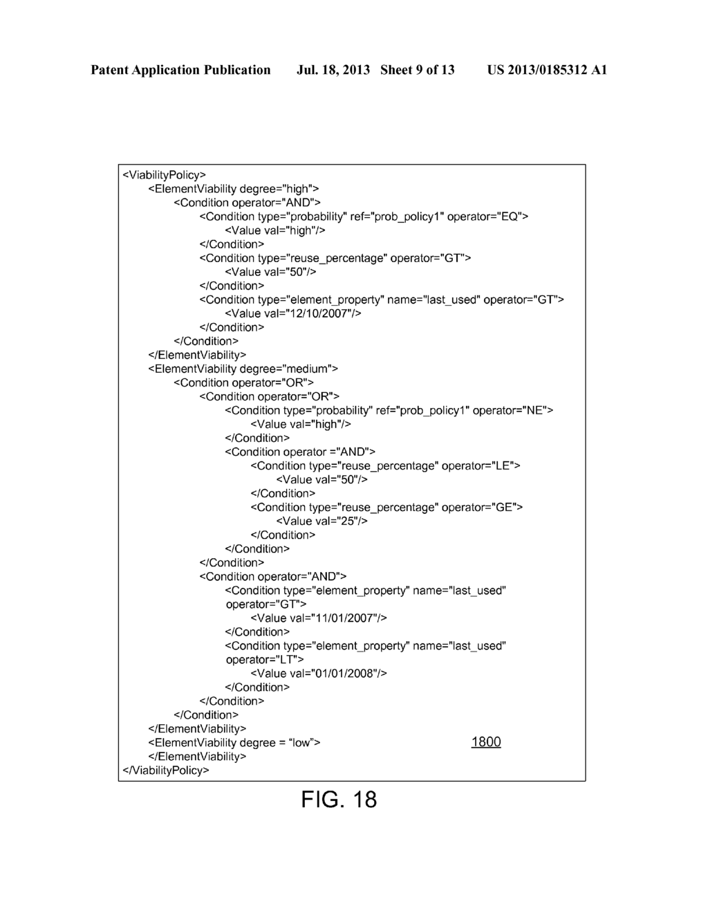 GENERATING SIMULATED CONTAINMENT REPORTS OF DYNAMICALLY ASSEMBLED     COMPONENTS IN A CONTENT MANAGEMENT SYSTEM - diagram, schematic, and image 10