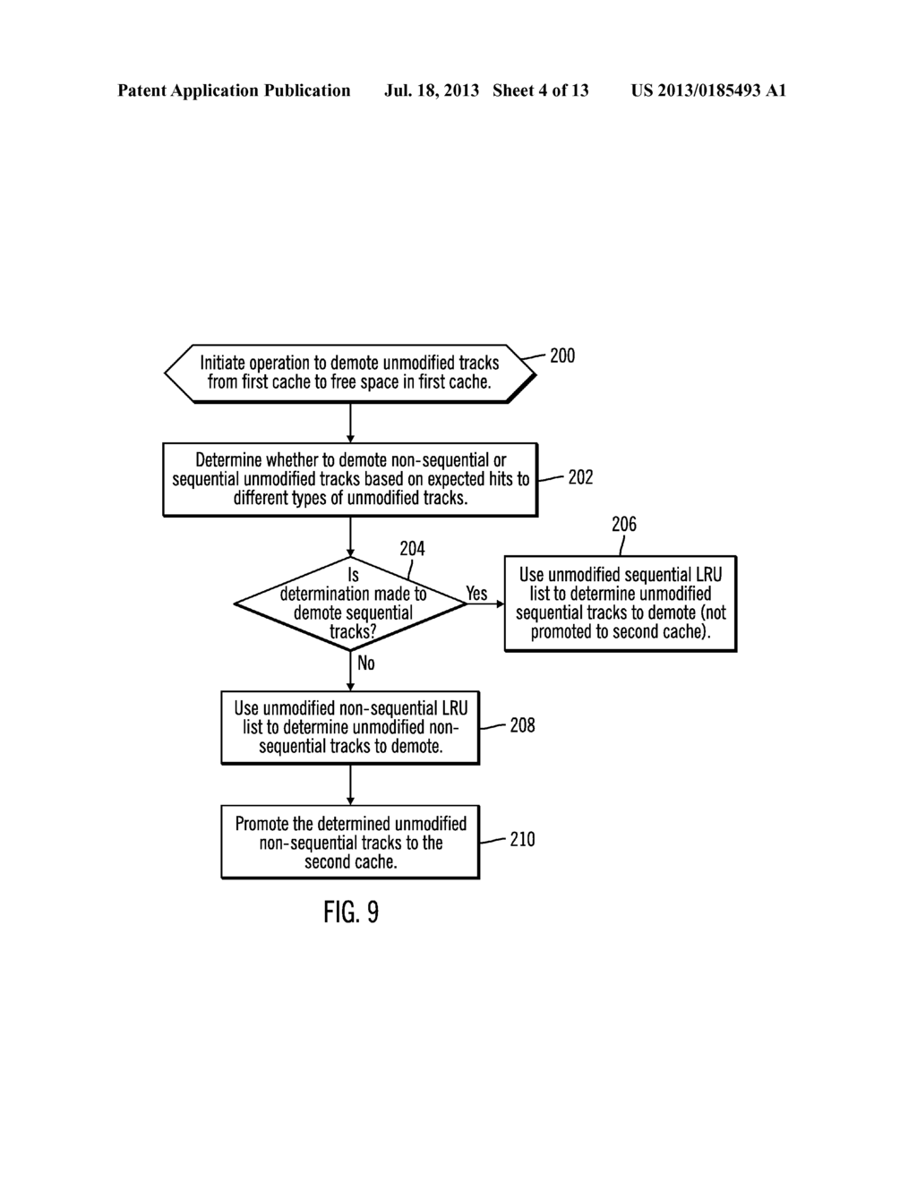 MANAGING CACHING OF EXTENTS OF TRACKS IN A FIRST CACHE, SECOND CACHE AND     STORAGE - diagram, schematic, and image 05