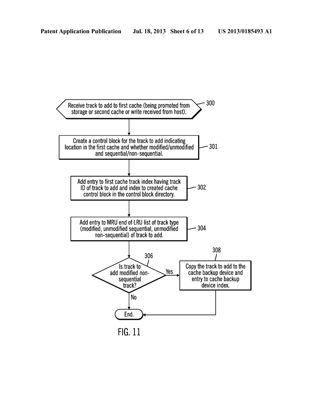 MANAGING CACHING OF EXTENTS OF TRACKS IN A FIRST CACHE, SECOND CACHE AND     STORAGE - diagram, schematic, and image 07