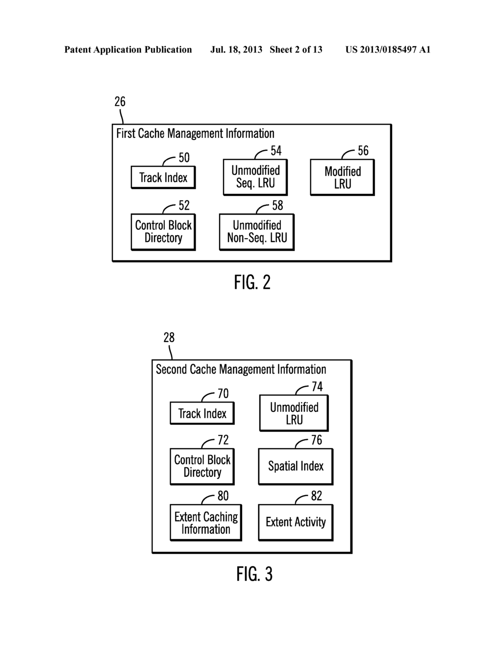 MANAGING CACHING OF EXTENTS OF TRACKS IN A FIRST CACHE, SECOND CACHE AND     STORAGE - diagram, schematic, and image 03