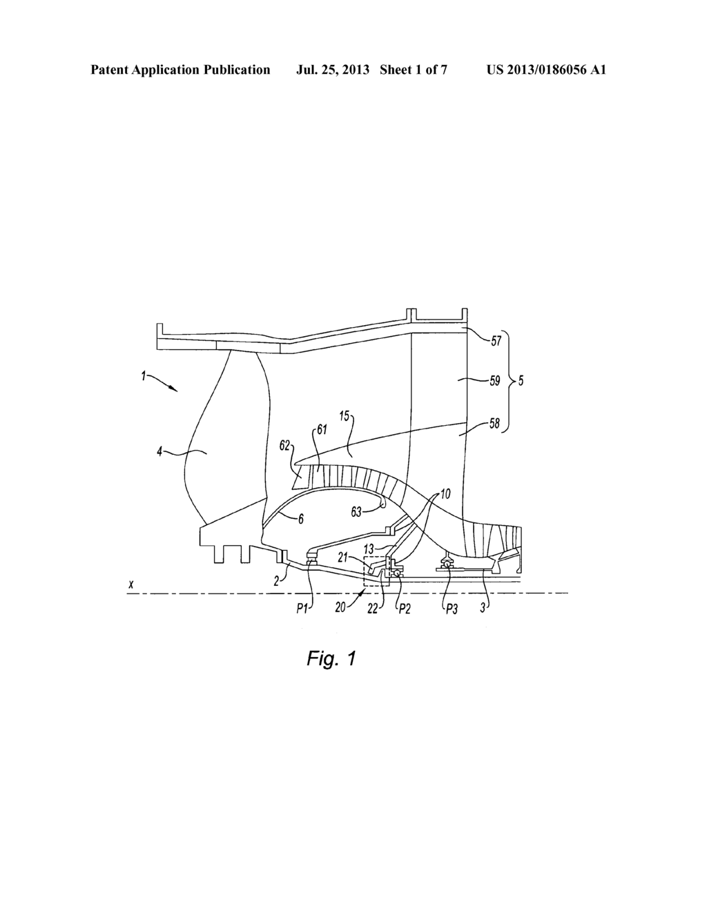 GAS TURBINE ENGINE COMPRISING MEANS FOR AXIALLY RETAINING A FAN OF THE     ENGINE - diagram, schematic, and image 02