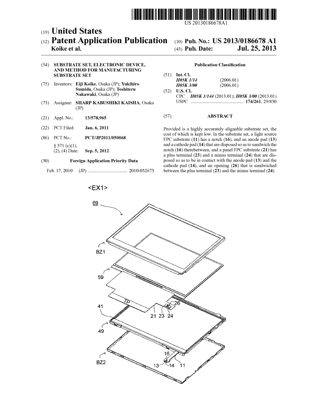 SUBSTRATE SET, ELECTRONIC DEVICE, AND METHOD FOR MANUFACTURING SUBSTRATE     SET - diagram, schematic, and image 01