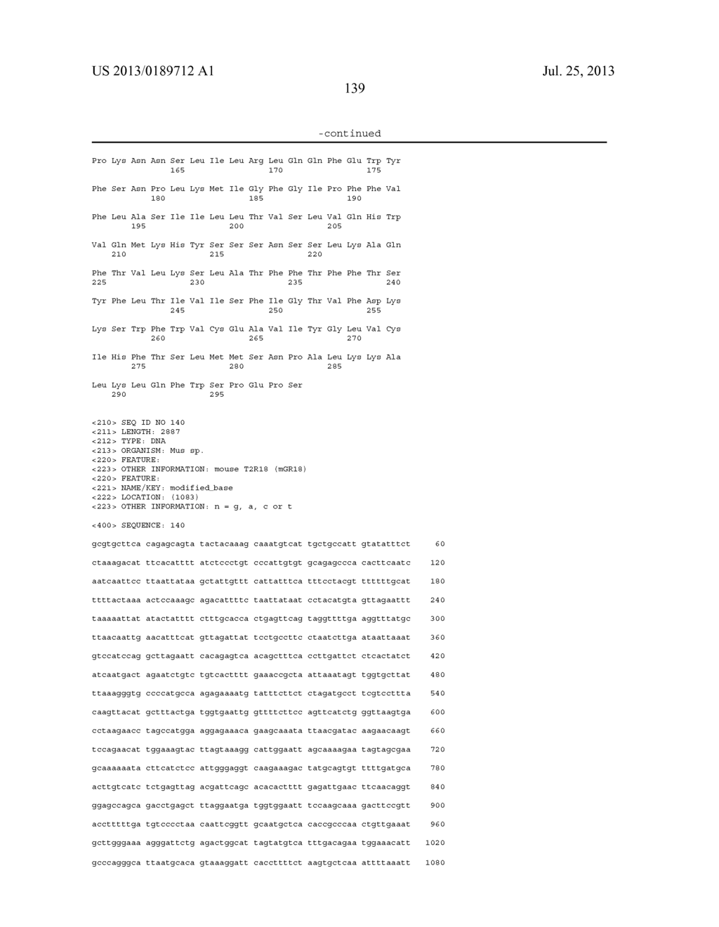 T2R, A NOVEL FAMILY OF TASTE RECEPTORS - diagram, schematic, and image 147