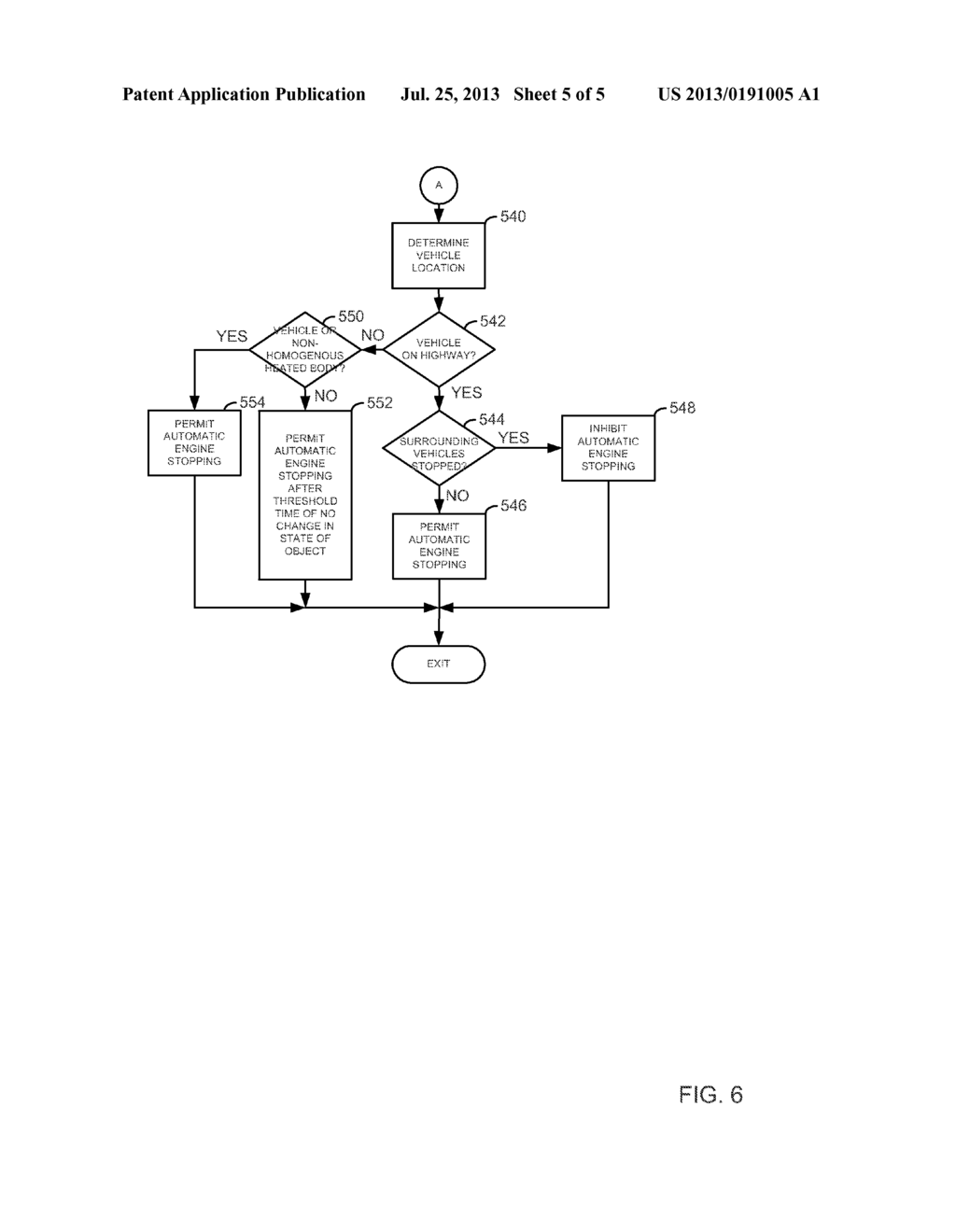 METHOD AND SYSTEM FOR OPPORTUNISTICALLY AUTOMATICALLY STOPPING AN ENGINE     OF A VEHICLE - diagram, schematic, and image 06