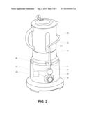 Combination Juicer-Blender diagram and image