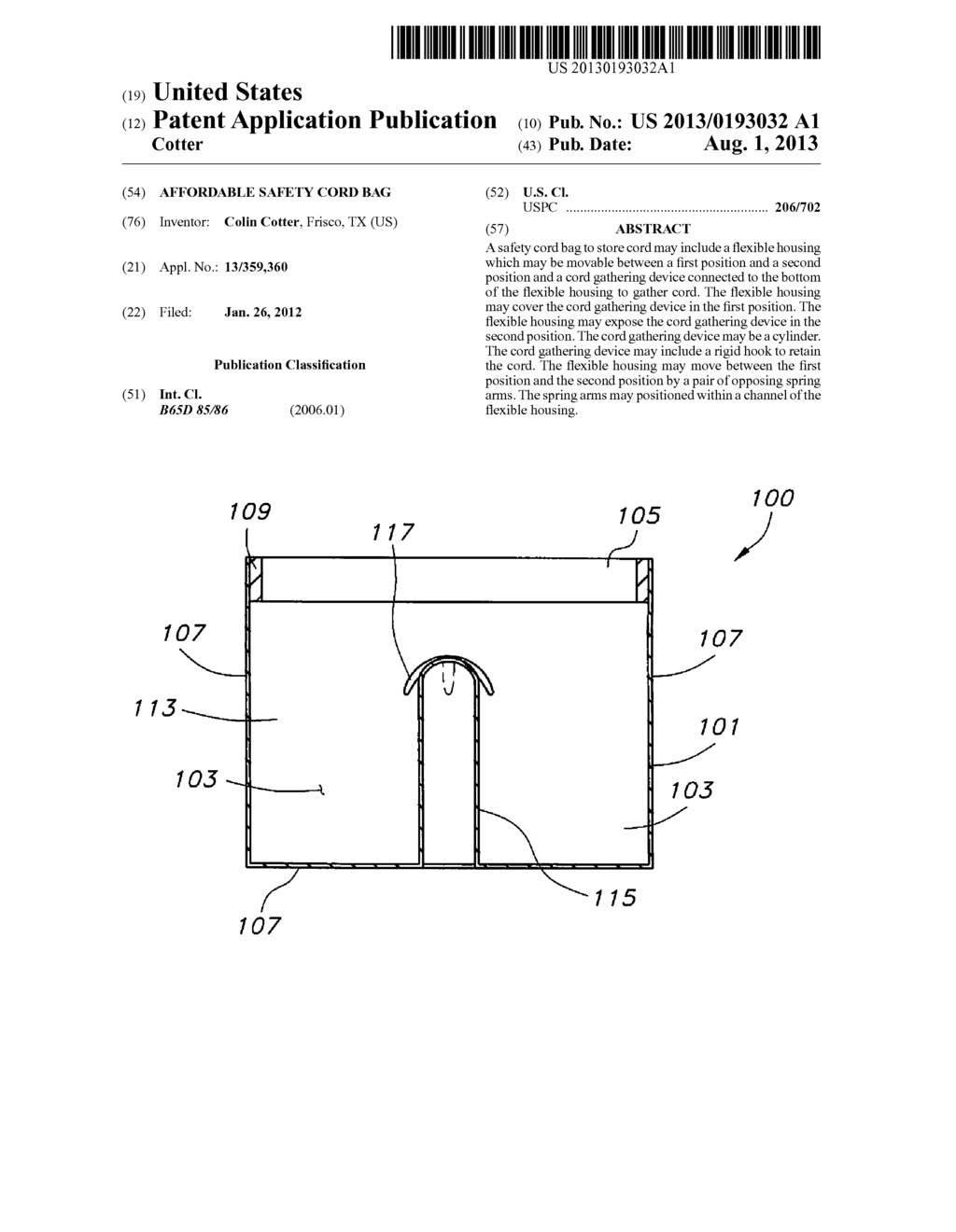 Affordable Safety Cord Bag - diagram, schematic, and image 01