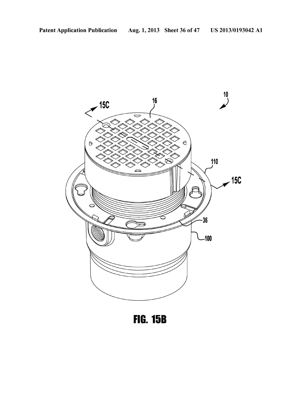 FLOOR DRAIN ASSEMBLY AND METHOD - diagram, schematic, and image 37