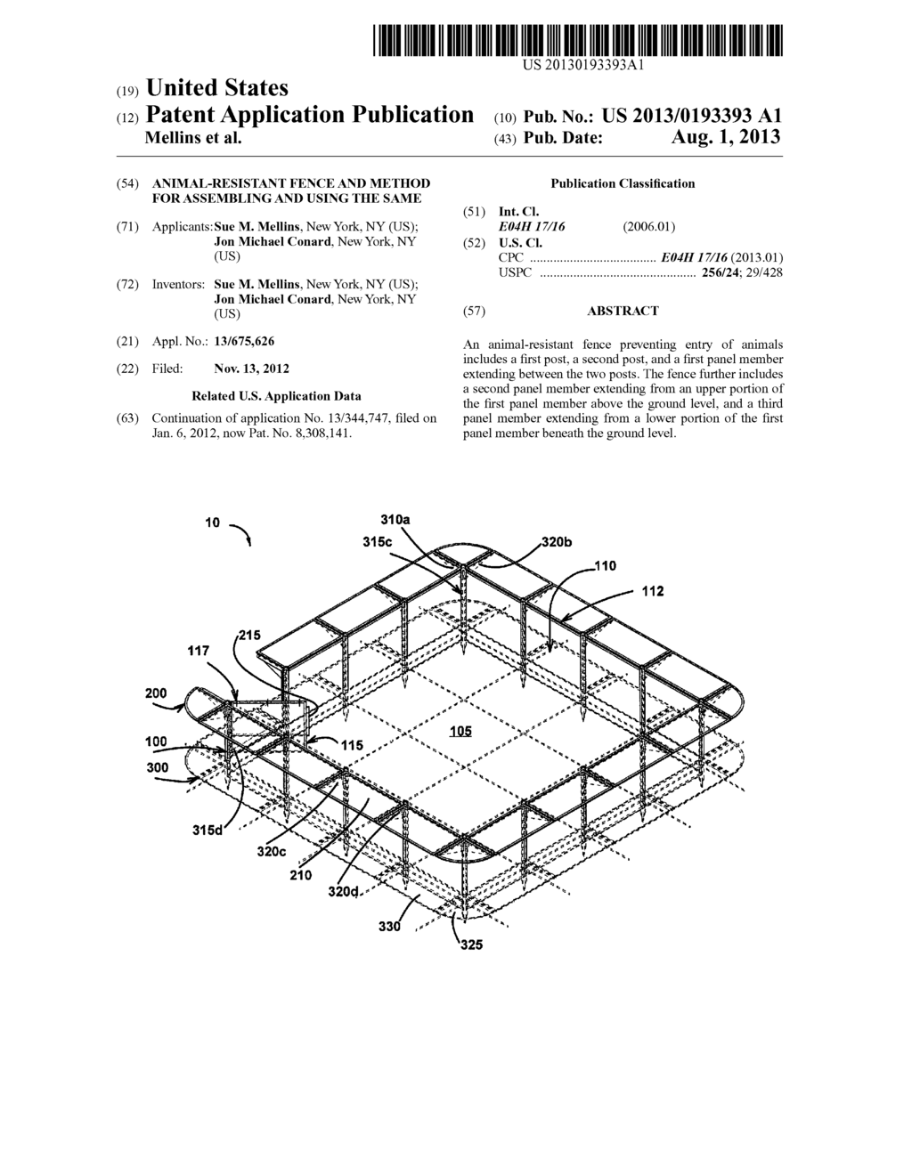 ANIMAL-RESISTANT FENCE AND METHOD FOR ASSEMBLING AND USING THE SAME - diagram, schematic, and image 01