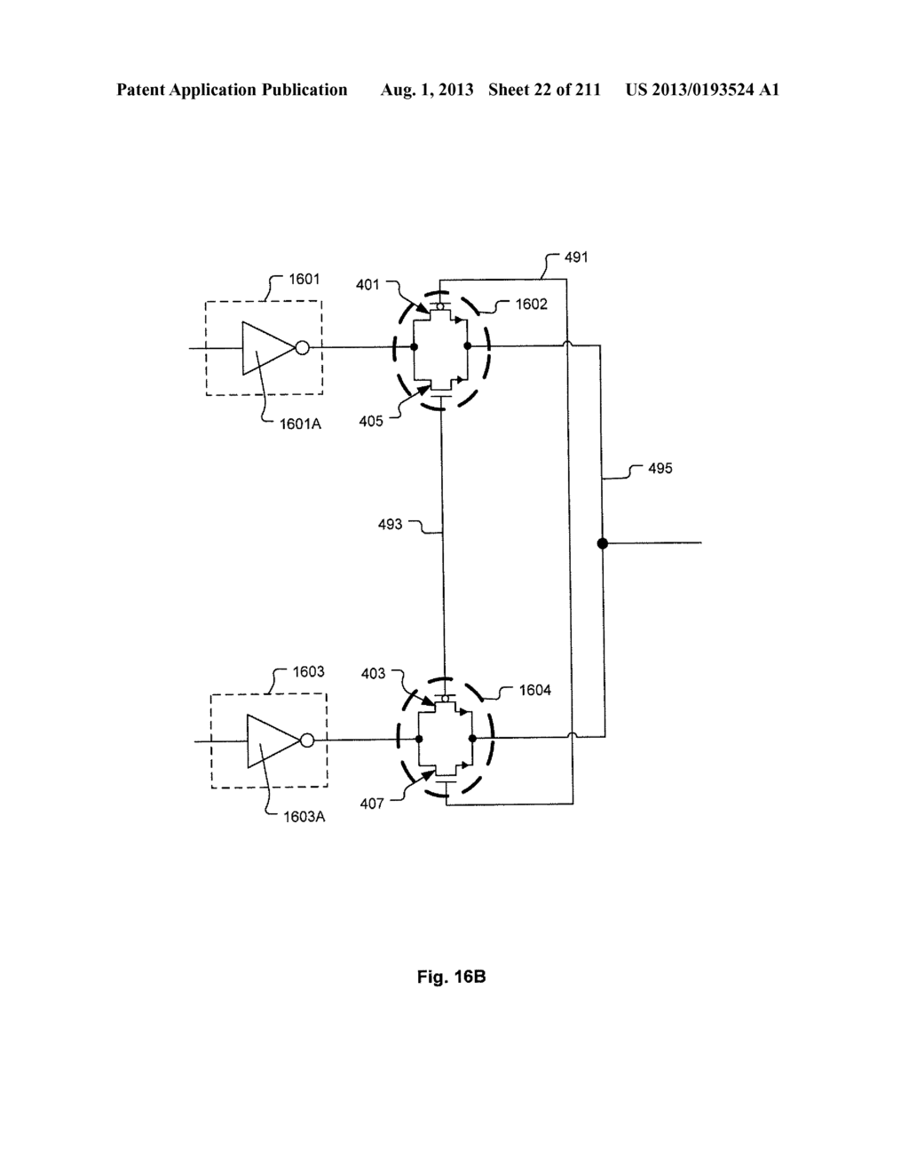 Cross-Coupled Transistor Circuit Having Diffusion Regions of Common Node     on Opposing Sides of Same Gate Electrode Track and Gate Node Connection     Through Single Interconnect Layer - diagram, schematic, and image 23