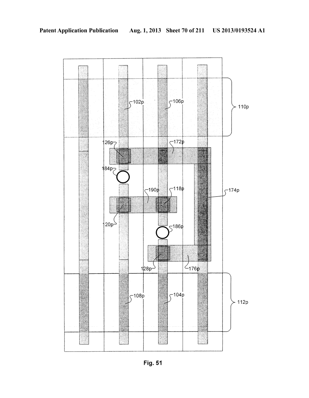 Cross-Coupled Transistor Circuit Having Diffusion Regions of Common Node     on Opposing Sides of Same Gate Electrode Track and Gate Node Connection     Through Single Interconnect Layer - diagram, schematic, and image 71