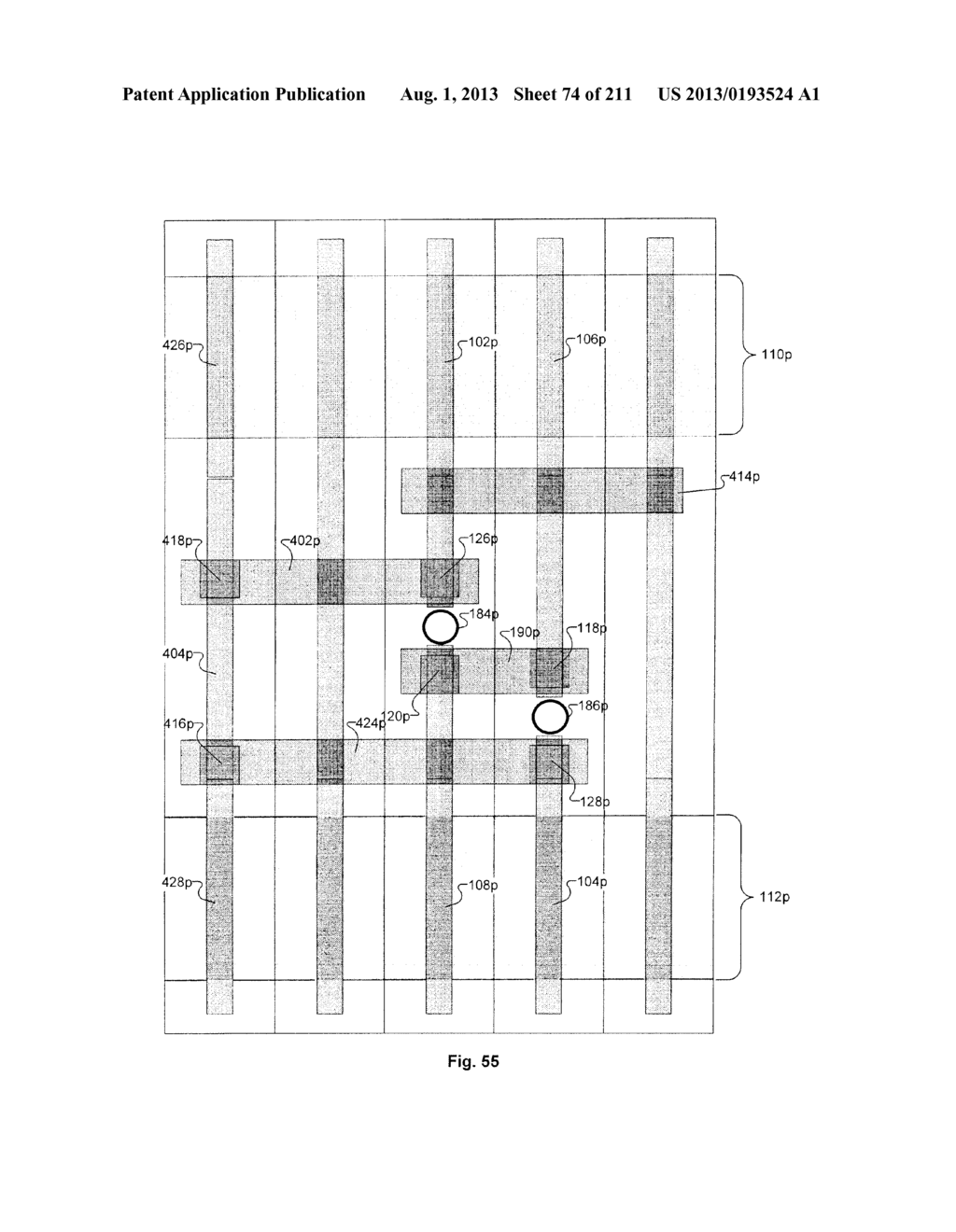 Cross-Coupled Transistor Circuit Having Diffusion Regions of Common Node     on Opposing Sides of Same Gate Electrode Track and Gate Node Connection     Through Single Interconnect Layer - diagram, schematic, and image 75