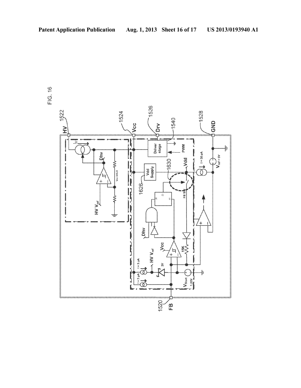 METHOD OF FORMING A SWITCHED MODE POWER SUPPLY CONTROLLER DEVICE WITH AN     OFF MODE AND STRUCTURE THEREFOR - diagram, schematic, and image 17