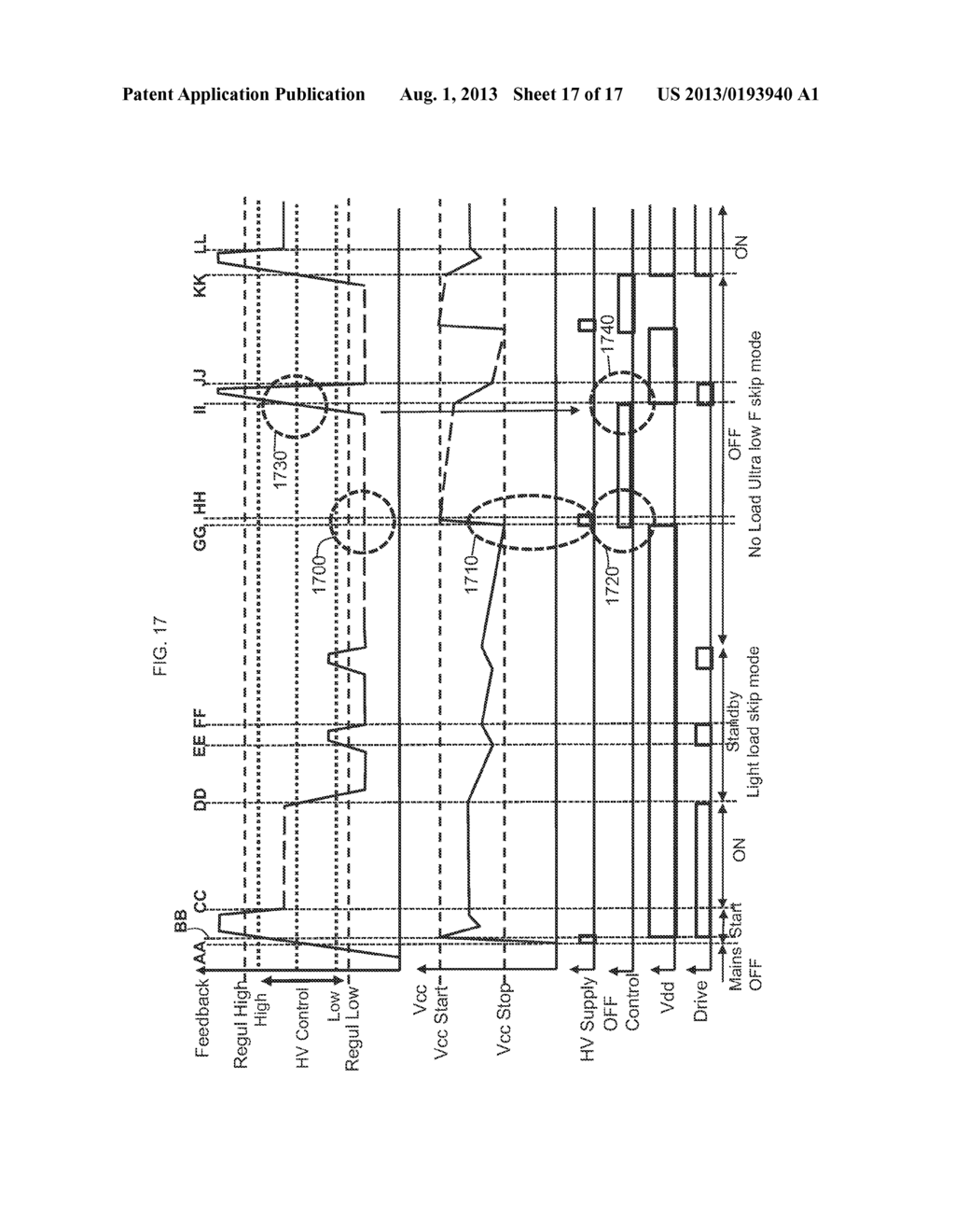 METHOD OF FORMING A SWITCHED MODE POWER SUPPLY CONTROLLER DEVICE WITH AN     OFF MODE AND STRUCTURE THEREFOR - diagram, schematic, and image 18