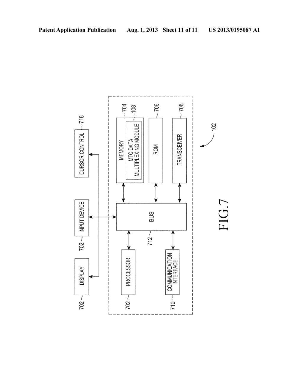 METHOD AND APPARATUS FOR MULTIPLEXING MACHINE TYPE COMMUNICATION DATA OF     MULTIPLE MTC DEVICES IN A WIRELESS NETWORK ENVIRONMENT - diagram, schematic, and image 12