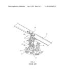 TRANSMISSION STRUCTURE OF MAIN PROPELLER CLAMPING SEAT AND SWASHPLATE OF     REMOTE-CONTROLLED HELICOPTER diagram and image