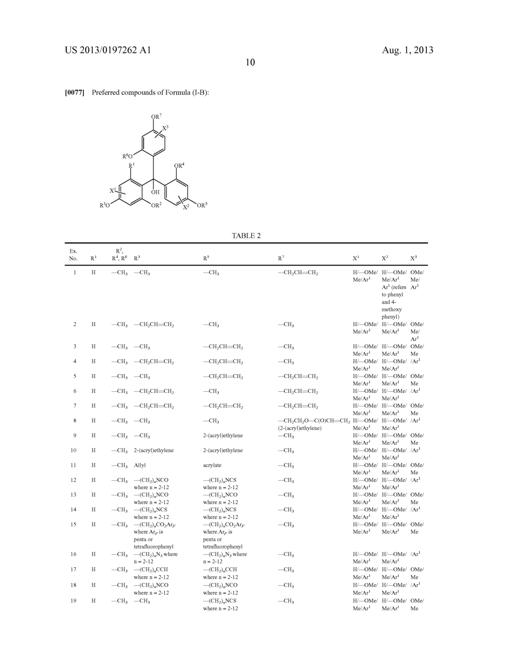 TRISUBSTITUTED METHYL ALCOHOLS AND THEIR POLYMERIZABLE DERIVATIVES - diagram, schematic, and image 11