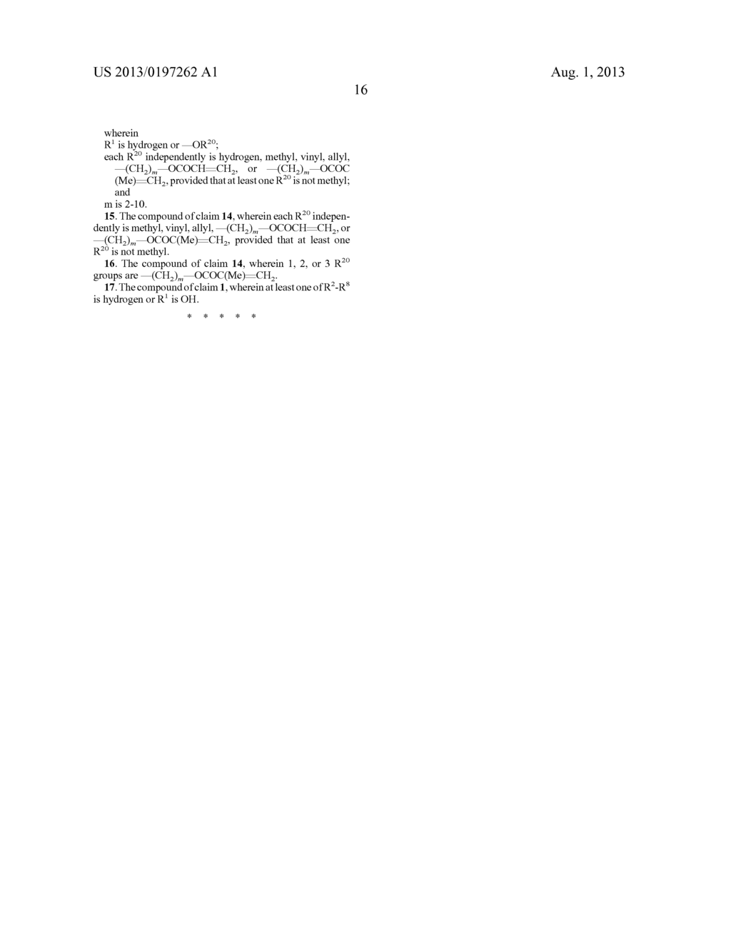 TRISUBSTITUTED METHYL ALCOHOLS AND THEIR POLYMERIZABLE DERIVATIVES - diagram, schematic, and image 17