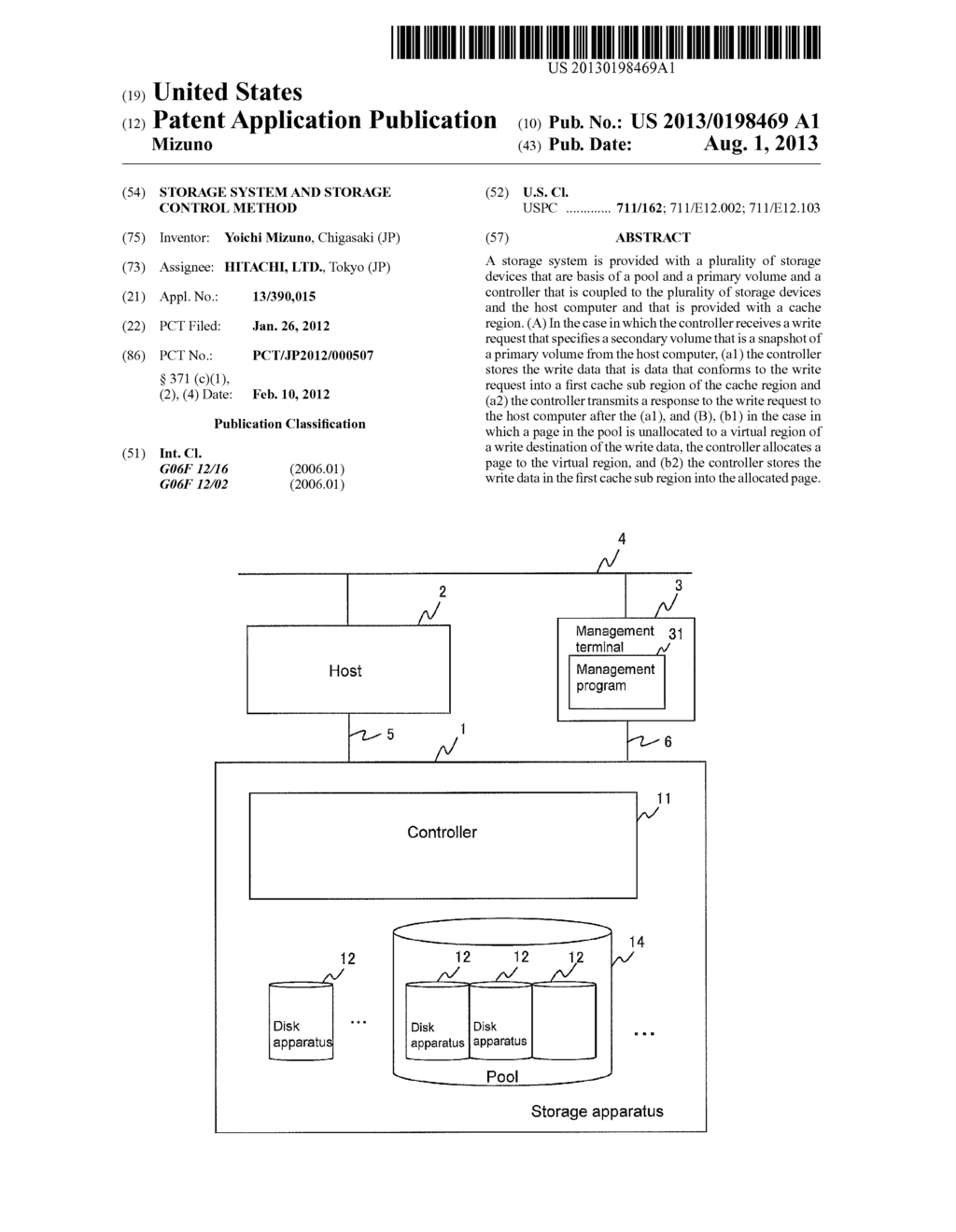 STORAGE SYSTEM AND STORAGE CONTROL METHOD - diagram, schematic, and image 01