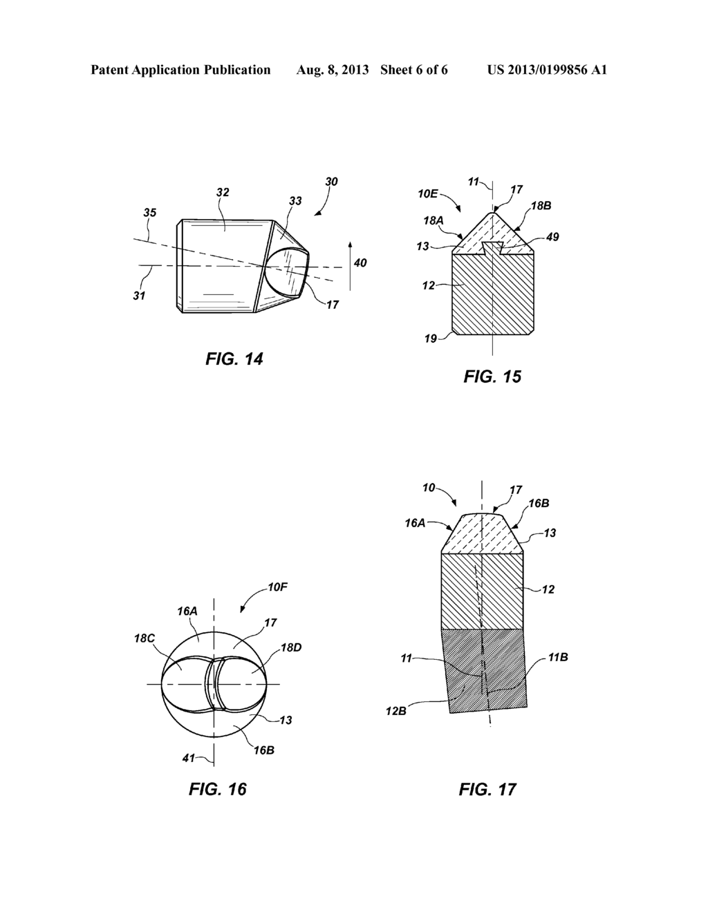 SHAPED CUTTING ELEMENTS FOR EARTH-BORING TOOLS AND EARTH-BORING TOOLS     INCLUDING SUCH CUTTING ELEMENTS - diagram, schematic, and image 07