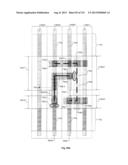 Cross-Coupled Transistor Circuit Defined on Three Gate Electrode Tracks     With Diffusion Regions of Common Node on Opposing Sides of Same Gate     Electrode Track diagram and image