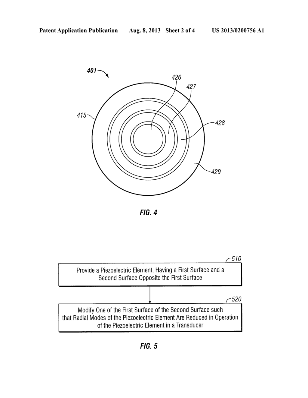 PIEZOELECTRIC ELEMENT AND METHOD TO REMOVE EXTRANEOUS VIBRATION MODES - diagram, schematic, and image 03