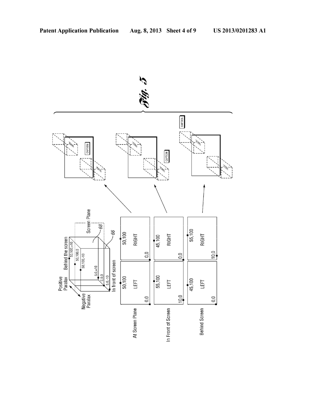 METHOD AND SYSTEM FOR GENERATION OF CAPTIONS OVER STEREOSCOPIC 3D IMAGES - diagram, schematic, and image 05