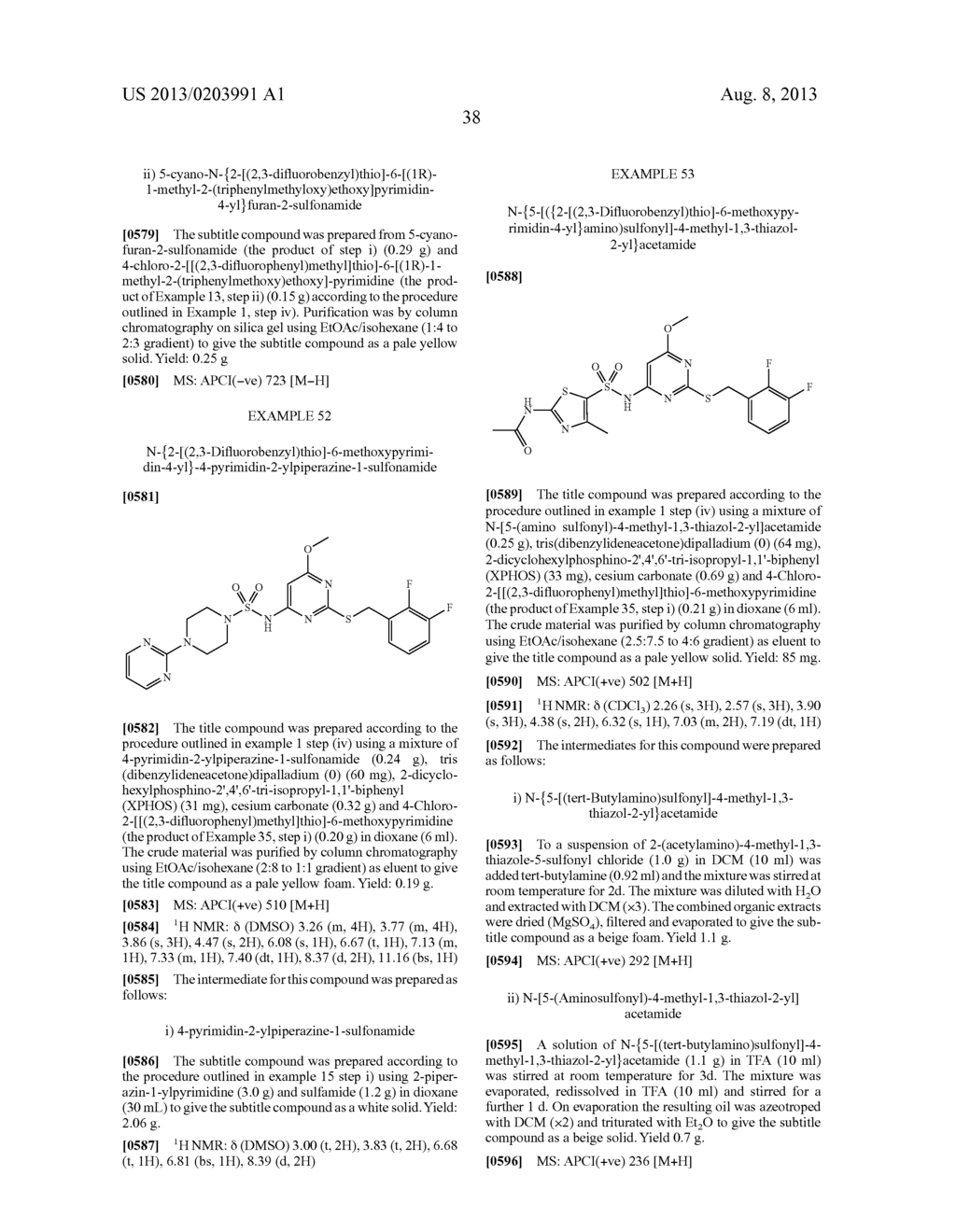 Pyrimidine Sulphonamide Derivatives as Chemokine Receptor Modulators - diagram, schematic, and image 39