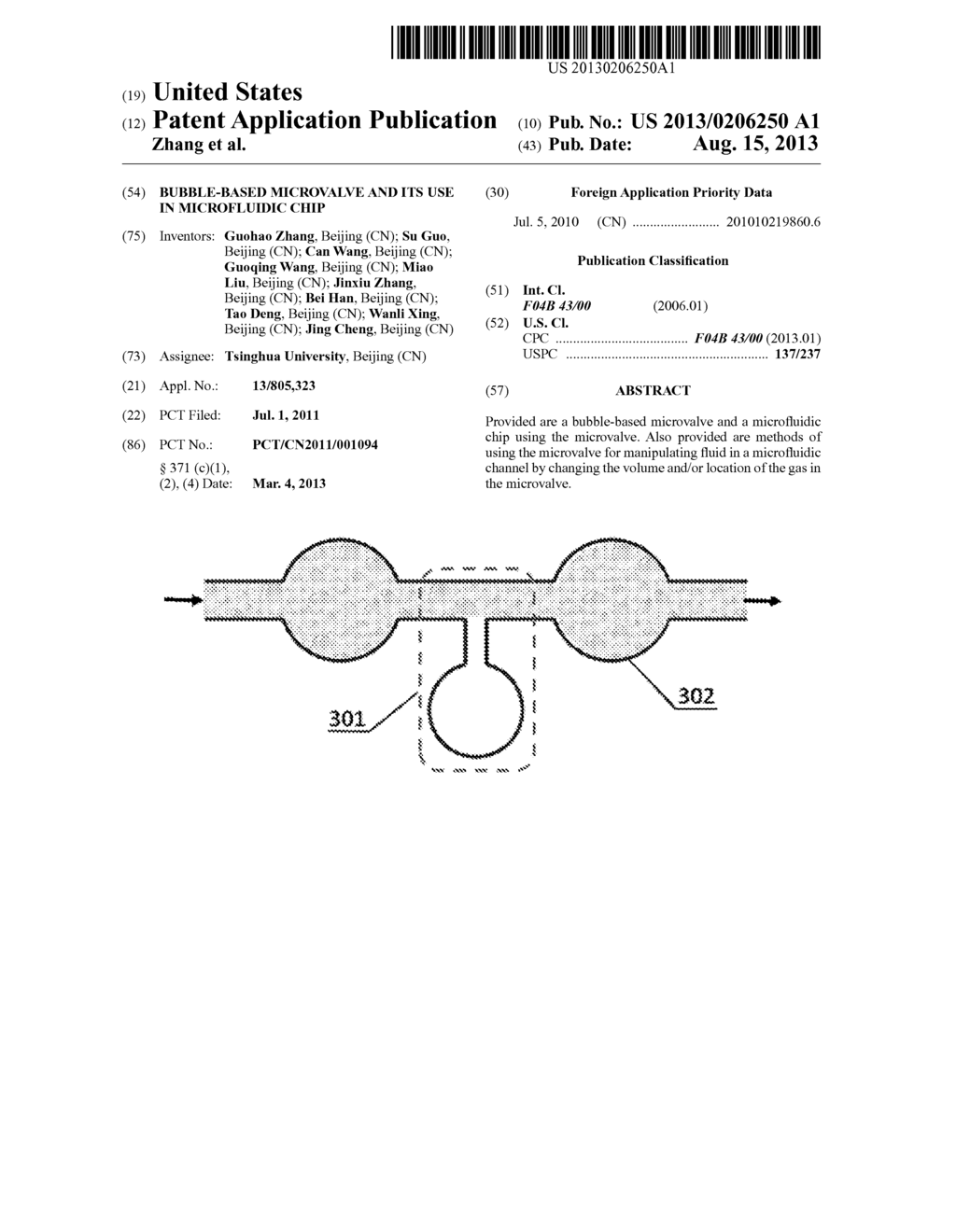 BUBBLE-BASED MICROVALVE AND ITS USE IN MICROFLUIDIC CHIP - diagram, schematic, and image 01