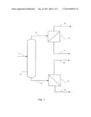 MEMBRANE-BASED HYBRID PROCESS FOR SEPARATION OF MIXTURES OF ORGANICS,     SOLIDS, AND WATER diagram and image