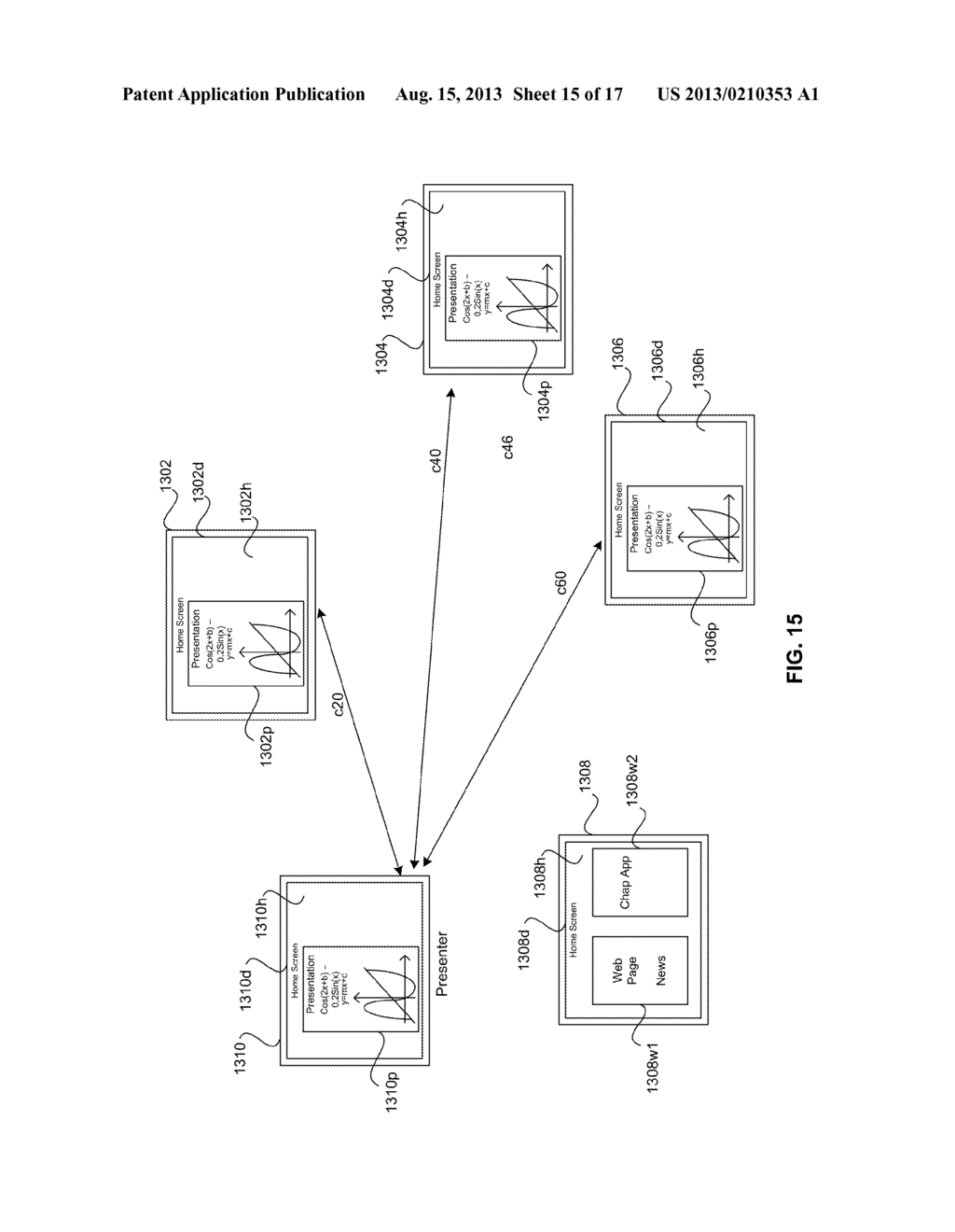 METHOD AND SYSTEM FOR BROADBAND NEAR-FIELD COMMUNICATION UTILIZING FULL     SPECTRUM CAPTURE (FSC) SUPPORTING SCREEN AND APPLICATION SHARING - diagram, schematic, and image 16