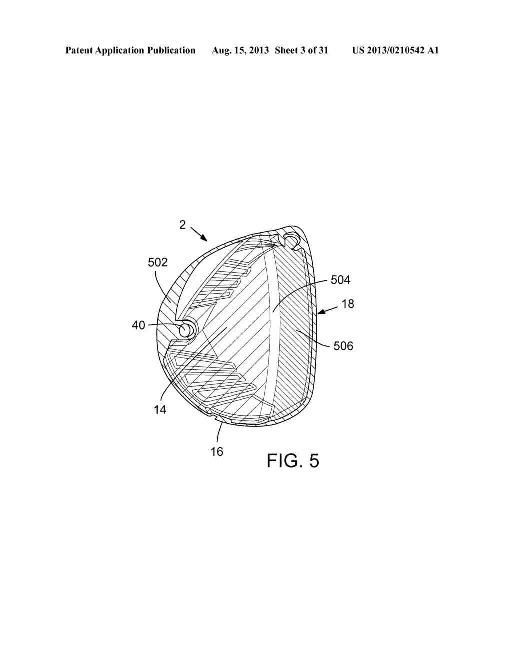 FAIRWAY WOOD CENTER OF GRAVITY PROJECTION - diagram, schematic, and image 04