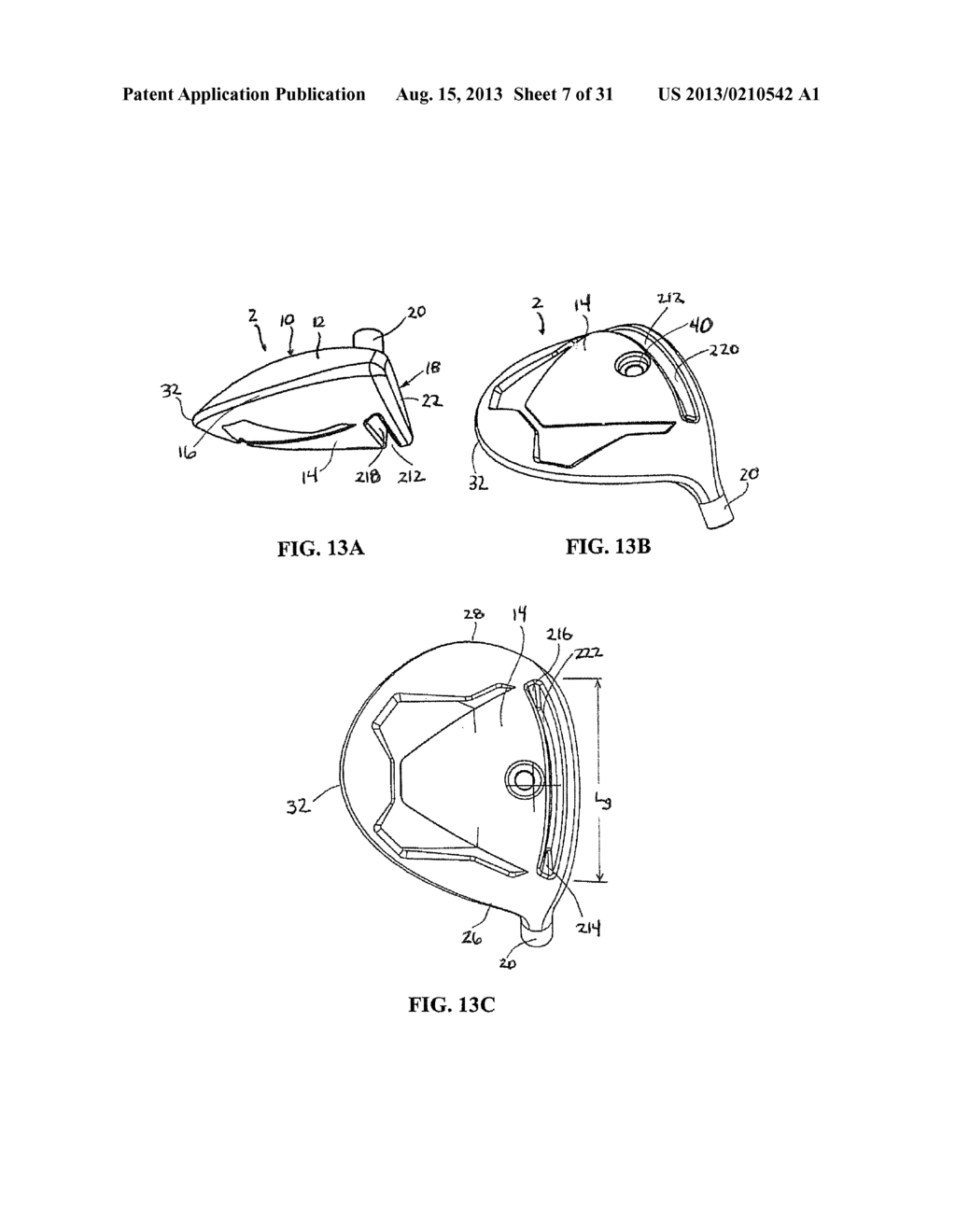 FAIRWAY WOOD CENTER OF GRAVITY PROJECTION - diagram, schematic, and image 08