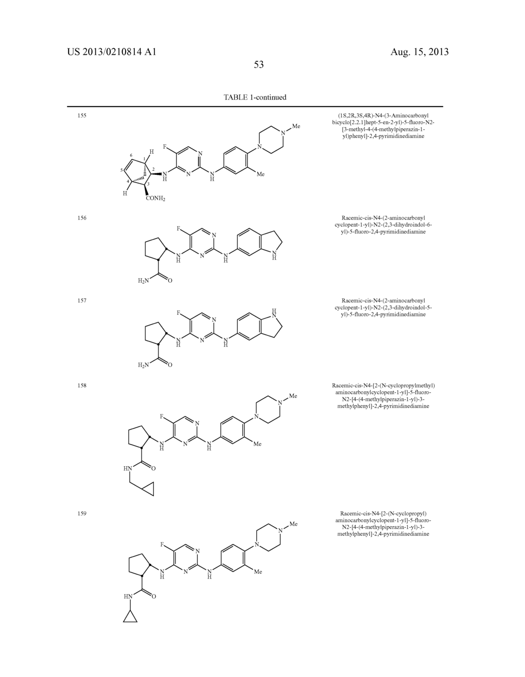 Cycloalkyl Substituted Pyrimidinediamine Compounds And Their Uses - diagram, schematic, and image 57