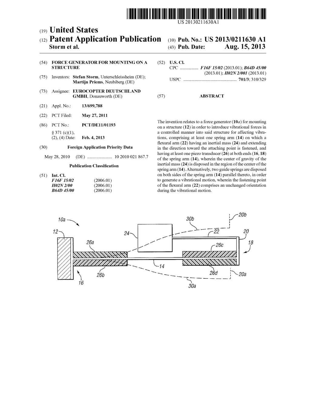 FORCE GENERATOR FOR MOUNTING ON A STRUCTURE - diagram, schematic, and image 01