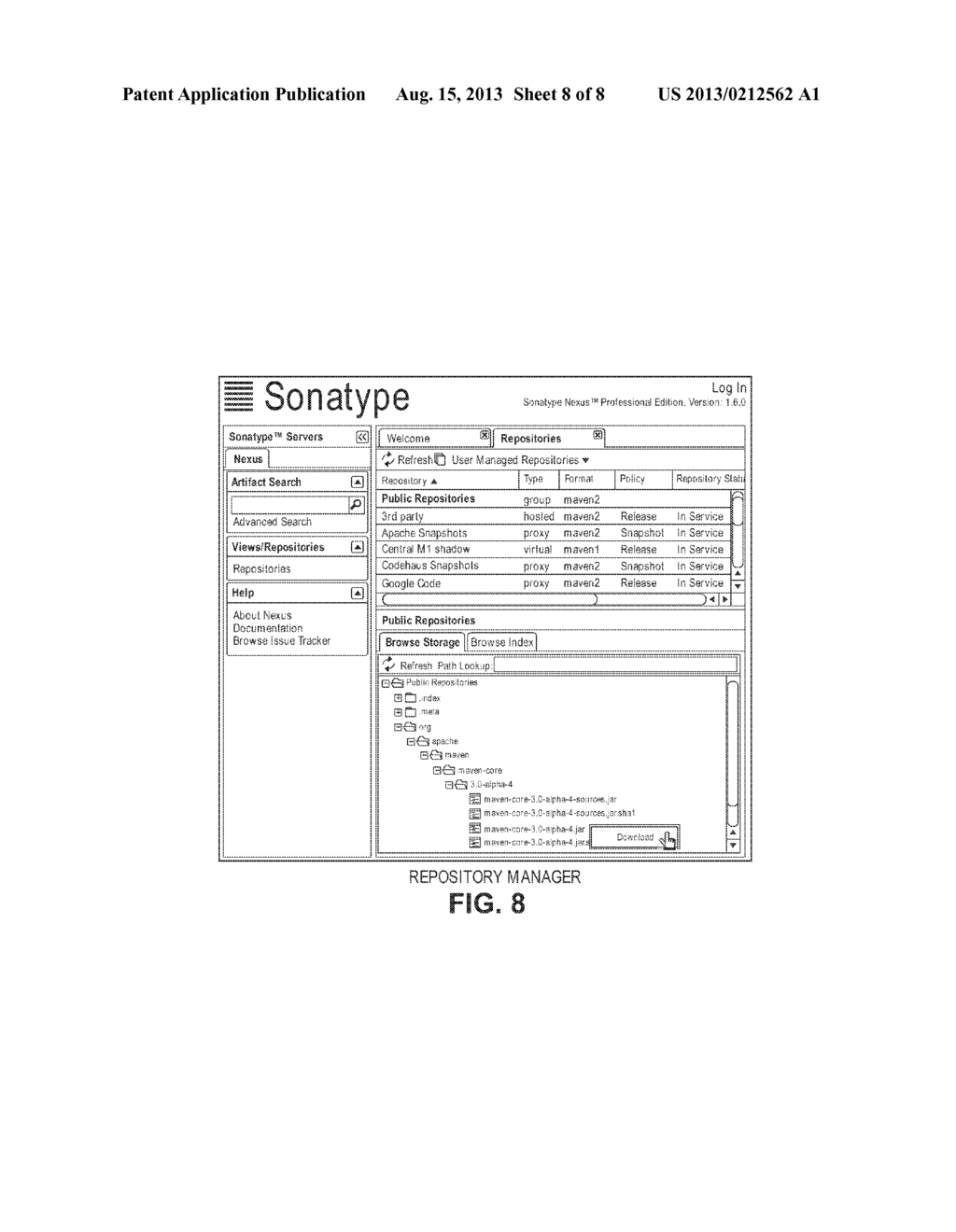 SYSTEM AND METHOD OF PROVIDING REAL-TIME UPDATES RELATED TO IN-USE     ARTIFACTS IN A SOFTWARE DEVELOPMENT ENVIRONMENT - diagram, schematic, and image 09