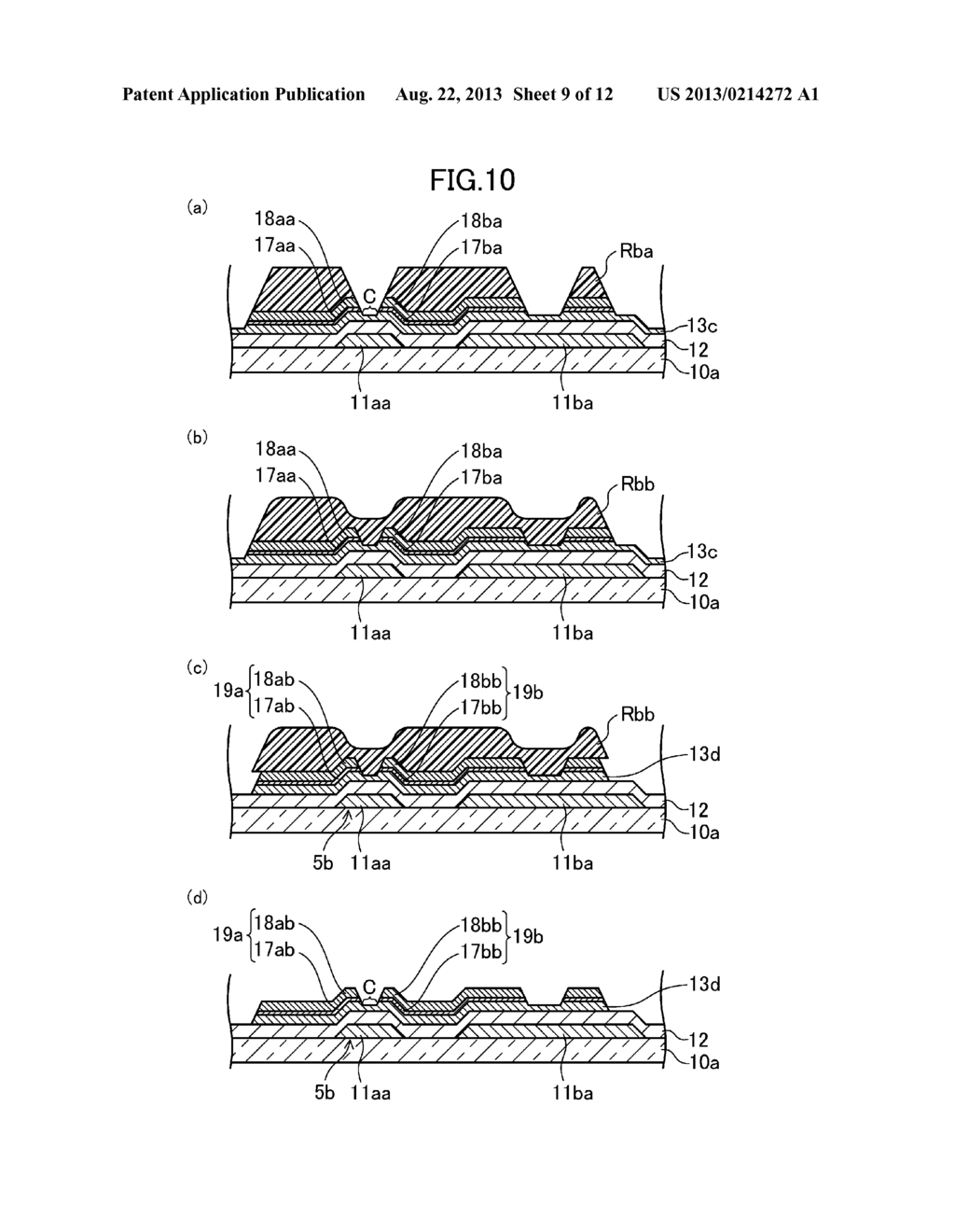 THIN FILM TRANSISTOR SUBSTRATE, METHOD FOR MANUFACTURING THE SAME, AND     LIQUID CRYSTAL DISPLAY PANEL - diagram, schematic, and image 10