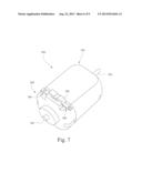 MOTOR ASSEMBLY FOR HOUSING A CAPACITOR IN A MINIATURE BRUSHED DC MOTOR AND     METHOD OF MAKING THE SAME diagram and image