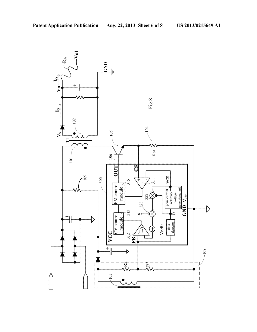 PRIMARY-SIDE REGULATED MODULATION CONTROLLER WITH IMPROVED TRANSIENT     RESPONSE AND AUDILE NOISE - diagram, schematic, and image 07