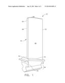 INTERLAMINAR STRESS REDUCING CONFIGURATION FOR COMPOSITE TURBINE     COMPONENTS diagram and image