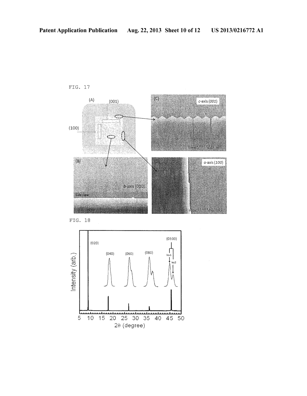 FILM FORMED BY SECONDARY GROWTH OF SEED CRYSTALS, THREE CRYSTAL AXES OF     WHICH HAD ALL BEEN UNIFORMLY ORIENTED ON SUBSTRATE - diagram, schematic, and image 11