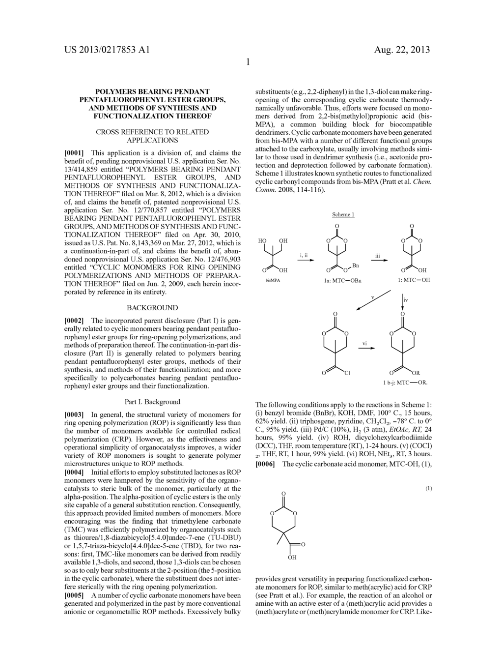 POLYMERS BEARING PENDANT PENTAFLUOROPHENYL ESTER GROUPS, AND METHODS OF     SYNTHESIS AND FUNCTIONALIZATION THEREOF - diagram, schematic, and image 16