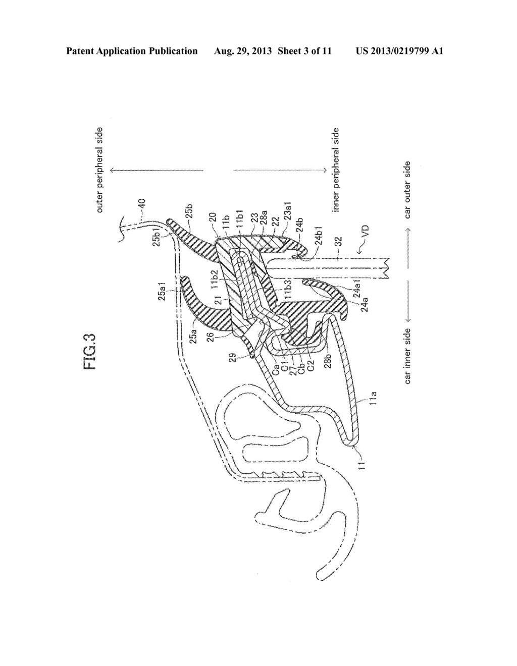 GLASS RUN INTEGRAL MOLDING AND DOOR FRAME STRUCTURE - diagram, schematic, and image 04