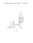 DISTILLATION TOWER FOR IMPROVING YIELD OF PETROLEUM HYDROCARBON DISTILLATE     AND FEEDING METHOD THEREOF diagram and image