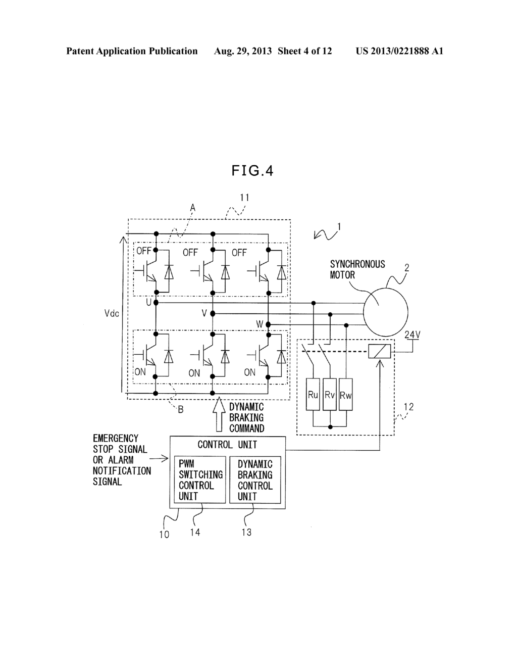 MOTOR DRIVE APPARATUS EQUIPPED WITH DYNAMIC BRAKING CONTROL UNIT - diagram, schematic, and image 05