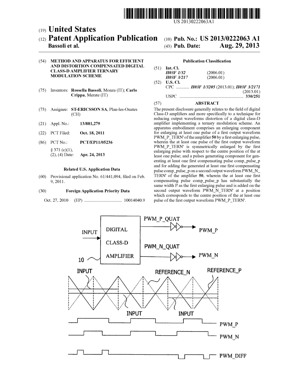 Method and Apparatus for Efficient and Distortion Compensated Digital     Class-D Amplifier Ternary Modulation Scheme - diagram, schematic, and image 01